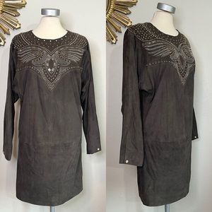 Isabel Marant Leather Studded Mini Dress